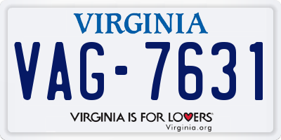 VA license plate VAG7631
