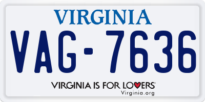 VA license plate VAG7636