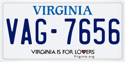 VA license plate VAG7656