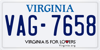 VA license plate VAG7658
