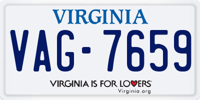 VA license plate VAG7659