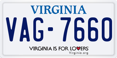 VA license plate VAG7660