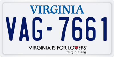 VA license plate VAG7661