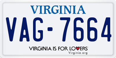 VA license plate VAG7664