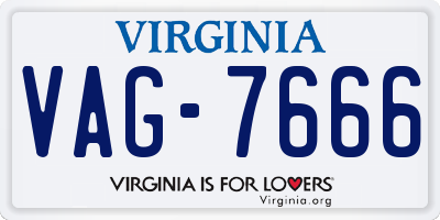 VA license plate VAG7666