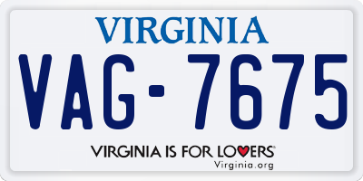VA license plate VAG7675