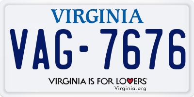VA license plate VAG7676
