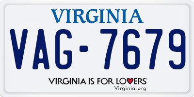 VA license plate VAG7679