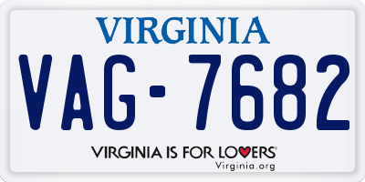 VA license plate VAG7682