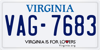 VA license plate VAG7683