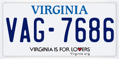 VA license plate VAG7686