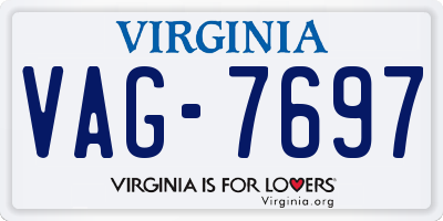 VA license plate VAG7697