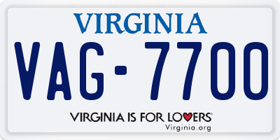 VA license plate VAG7700