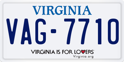 VA license plate VAG7710