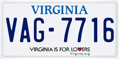 VA license plate VAG7716