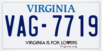 VA license plate VAG7719