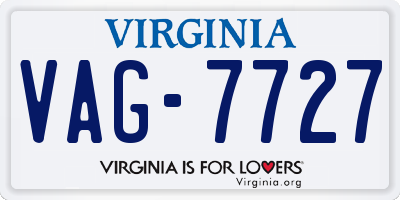 VA license plate VAG7727