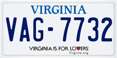 VA license plate VAG7732