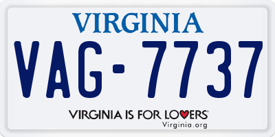 VA license plate VAG7737