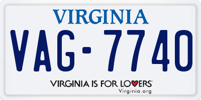 VA license plate VAG7740
