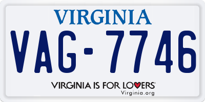 VA license plate VAG7746