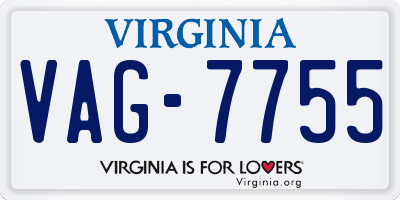VA license plate VAG7755