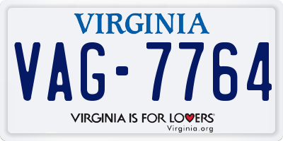 VA license plate VAG7764