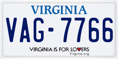 VA license plate VAG7766