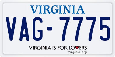 VA license plate VAG7775