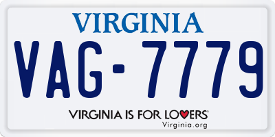 VA license plate VAG7779