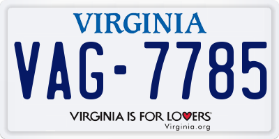 VA license plate VAG7785