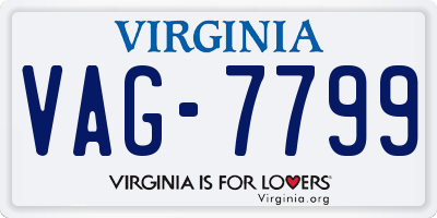 VA license plate VAG7799