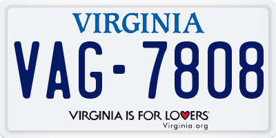VA license plate VAG7808