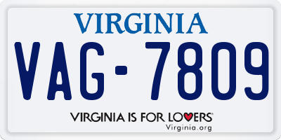 VA license plate VAG7809