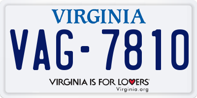 VA license plate VAG7810