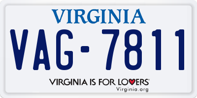 VA license plate VAG7811