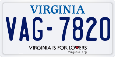 VA license plate VAG7820