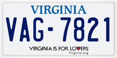 VA license plate VAG7821