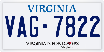 VA license plate VAG7822
