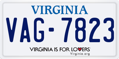 VA license plate VAG7823