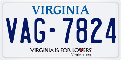VA license plate VAG7824