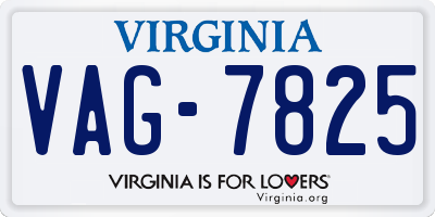VA license plate VAG7825
