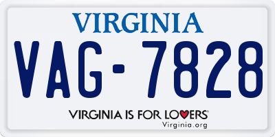 VA license plate VAG7828