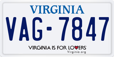 VA license plate VAG7847