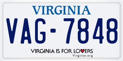 VA license plate VAG7848