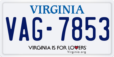 VA license plate VAG7853