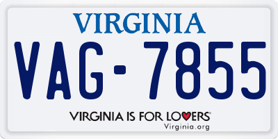 VA license plate VAG7855