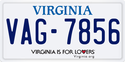 VA license plate VAG7856
