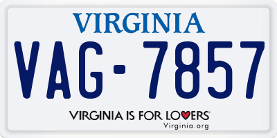 VA license plate VAG7857