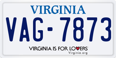 VA license plate VAG7873